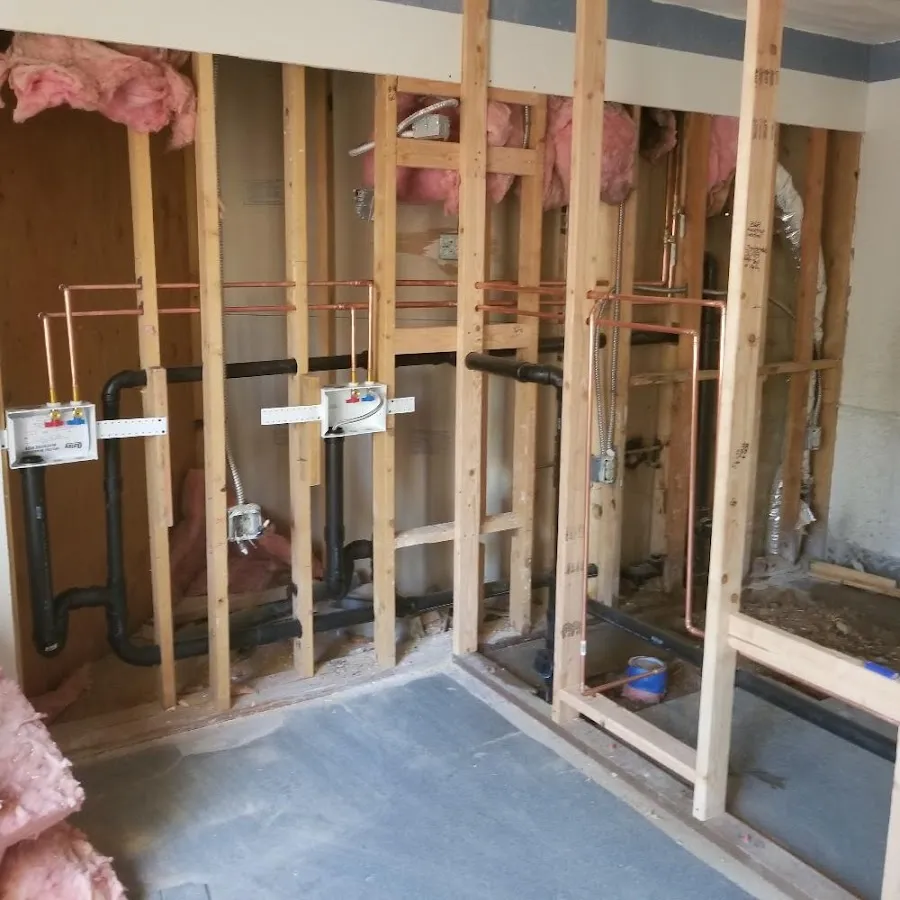 Copper pipe rough-in and plumbing installation in Sebring